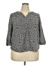 Croft & Barrow 100% Rayon Gray 3/4 Sleeve Blouse Size XXL - photo 1