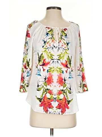 White House Black Market 3/4 Sleeve Blouse (view 1)