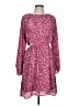 Aqua 100% Polyester Paisley Pink Casual Dress Size L - photo 1