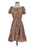 Monteau Paisley Brown Casual Dress Size XS - photo 1