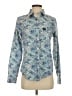 L.L.Bean Paisley Blue Long Sleeve Button-Down Shirt Size XS - photo 1