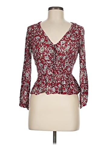Feathers 3/4 Sleeve Blouse (view 1)