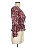 Feathers Burgundy 3/4 Sleeve Blouse Size 6 - photo 4