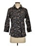 L.L.Bean 100% Cotton Floral Black 3/4 Sleeve Button-Down Shirt Size S - photo 1