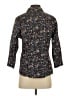 L.L.Bean 100% Cotton Floral Black 3/4 Sleeve Button-Down Shirt Size S - photo 2