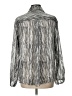 Kori America Chevron-herringbone Silver Long Sleeve Blouse Size L - photo 2