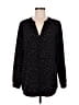 Madison 100% Polyester Polka Dots Black Long Sleeve Blouse Size M - photo 1
