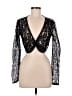 Suzy 100% Rayon Black Cardigan Size M - photo 1
