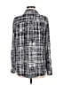 Investments 100% Polyester Houndstooth Silver Long Sleeve Blouse Size M - photo 2