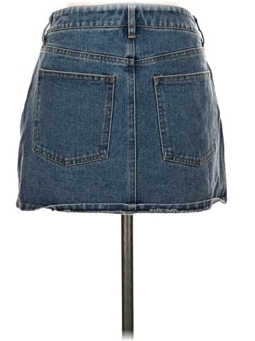 Olivaceous Denim Skirt (view 2)