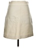 J.Crew 100% Polyester Solid Ivory Faux Leather Skirt Size 4 - photo 1