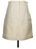J.Crew 100% Polyester Solid Ivory Faux Leather Skirt Size 4 - photo 2