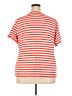 Lands' End 100% Cotton Stripes Orange Red Short Sleeve Top Size 2X - photo 2