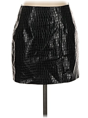 Intermix Faux Leather Skirt (view 1)