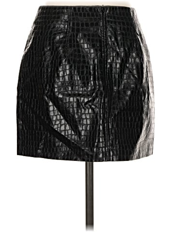Intermix Faux Leather Skirt (view 2)