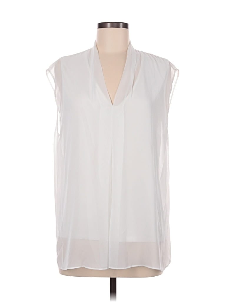 Pre-owned Alfani Sleeveless Blouse In Ivory