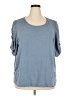 Max Studio Blue 3/4 Sleeve T-Shirt Size 2X - photo 1