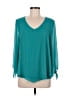 JM Collection 100% Polyester Teal 3/4 Sleeve Blouse Size M - photo 1