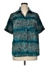 Elementz Paisley Teal Short Sleeve Blouse Size 1X - photo 1