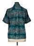 Elementz Paisley Teal Short Sleeve Blouse Size 1X - photo 2