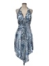 Alyn Paige 100% Polyester Paisley Blue Cocktail Dress Size 9 - 10 - photo 1