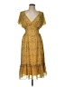 Max Studio 100% Polyester Paisley Yellow Cocktail Dress Size L - photo 1