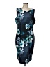 Calvin Klein Print Blue Cocktail Dress Size L (estimated) - photo 1