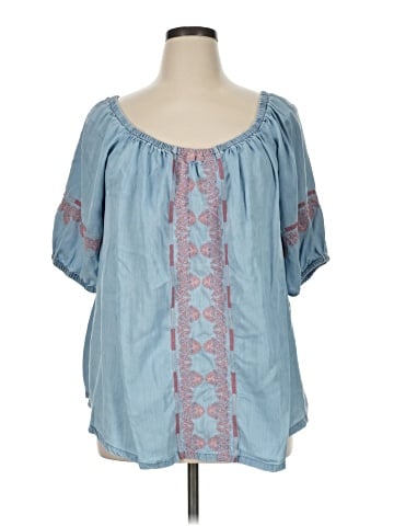 Crown & Ivy Short Sleeve Blouse (view 1)