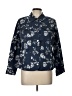 Croft & Barrow Floral Blue Jacket Size Lg Petite - photo 1