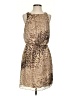 Tibi Animal Print Brown Cocktail Dress Size 2 - photo 1