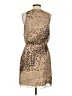 Tibi Animal Print Brown Cocktail Dress Size 2 - photo 2