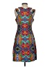 Taylor Print Metallic Blue Cocktail Dress Size 4 - photo 2