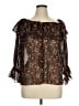 Dress Forum 100% Polyester Brown 3/4 Sleeve Blouse Size M - photo 1