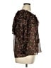 Dress Forum 100% Polyester Brown 3/4 Sleeve Blouse Size M - photo 4