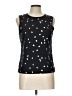 Liz Claiborne Collection 100% Polyester Black Sleeveless Blouse Size L - photo 1