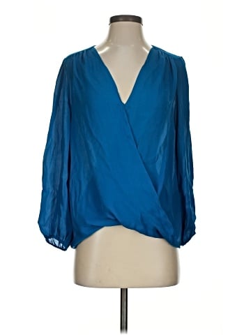 Alice + Olivia Long Sleeve Silk Top (view 1)
