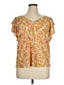 Democracy Orange Short Sleeve Blouse Size 1X - photo 1