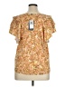 Democracy Orange Short Sleeve Blouse Size 1X - photo 2