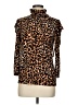 NY&C Animal Print Brown Long Sleeve Blouse Size M - photo 1