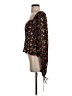 Lulus 100% Polyester Brown Black Long Sleeve Blouse Size S - photo 5