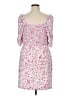 Open Edit 100% Polyester Floral Pink Casual Dress Size XL - photo 2