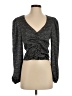 Lulus Gray Long Sleeve Blouse Size S - photo 1