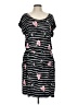 Apt. 9 Graphic Black Casual Dress Size L - photo 1