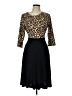 Voll Animal Print Black Cocktail Dress Size L - photo 1