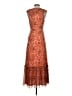 Wilfred 100% Polyester Paisley Orange Cocktail Dress Size 2 - photo 2