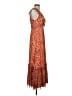 Wilfred 100% Polyester Paisley Orange Cocktail Dress Size 2 - photo 4