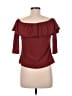 E&M Collection Burgundy 3/4 Sleeve Blouse Size M - photo 2