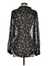 Self Contrast Black Long Sleeve Blouse Size S - photo 2