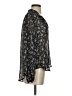 Self Contrast Black Long Sleeve Blouse Size S - photo 4