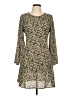 Glamorous 100% Polyester Print Yellow Ivory Casual Dress Size 12 - photo 1
